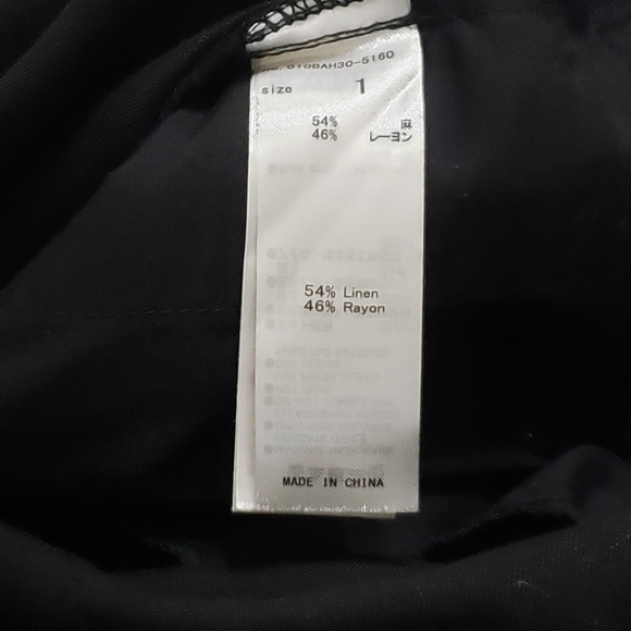 Anthropologie Moussy Linen Blend Black Jumpsuit Crop Wide Leg Size 1 - Picture 11 of 16